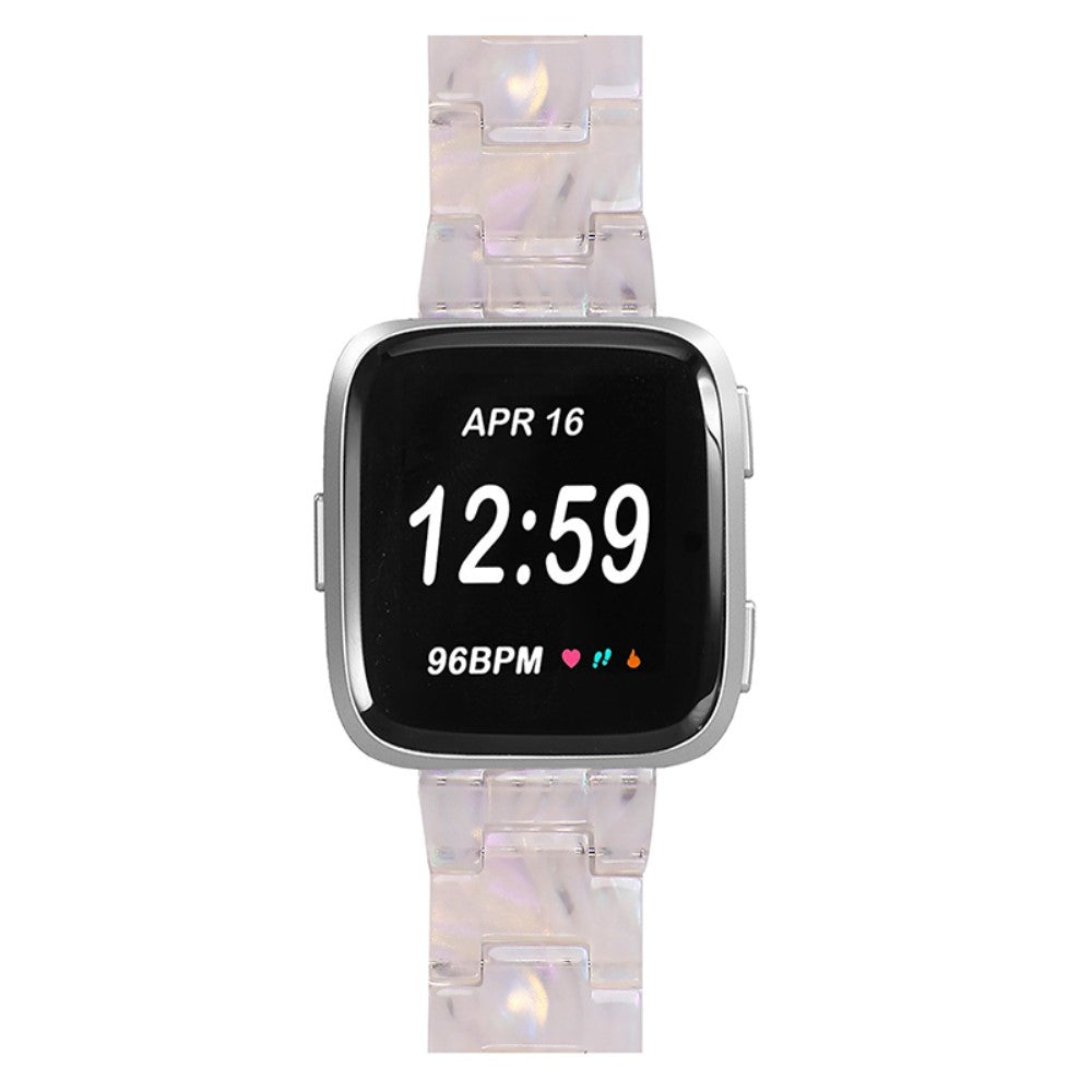 Vildt smuk Fitbit Versa 2 / Fitbit Versa Lite  Urrem - Hvid#serie_1
