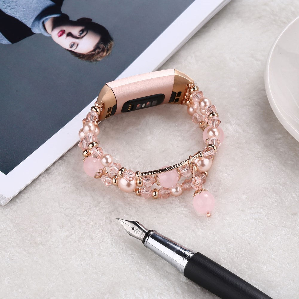Cool Fitbit Charge 4 / Fitbit Charge 3 Metal og Plastik Rem - Pink#serie_1