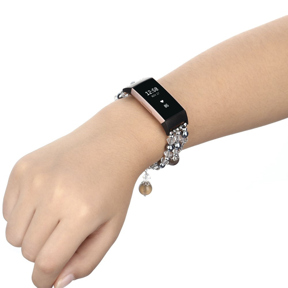 Cool Fitbit Charge 4 / Fitbit Charge 3 Metal og Plastik Rem - Sort#serie_2