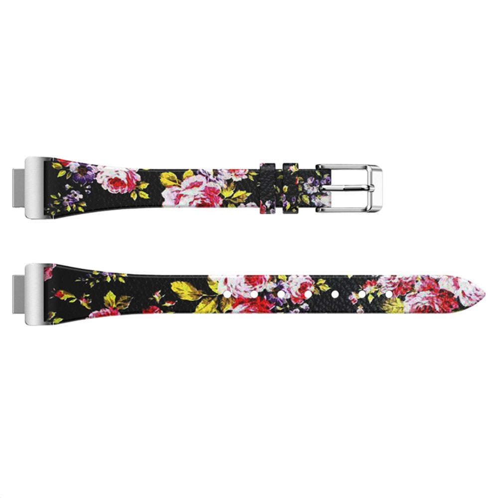 Vildt rart Fitbit Ace 2 / Fitbit Inspire Ægte læder Rem - Sort#serie_3