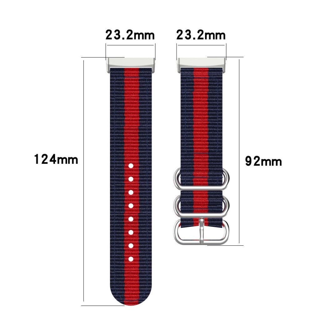 Rigtigt fantastisk Fitbit Versa 3 Nylon Rem - Sort#serie_2