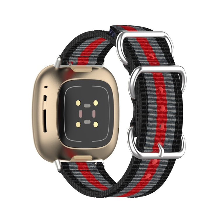 Rigtigt fantastisk Fitbit Versa 3 Nylon Rem - Sort#serie_4