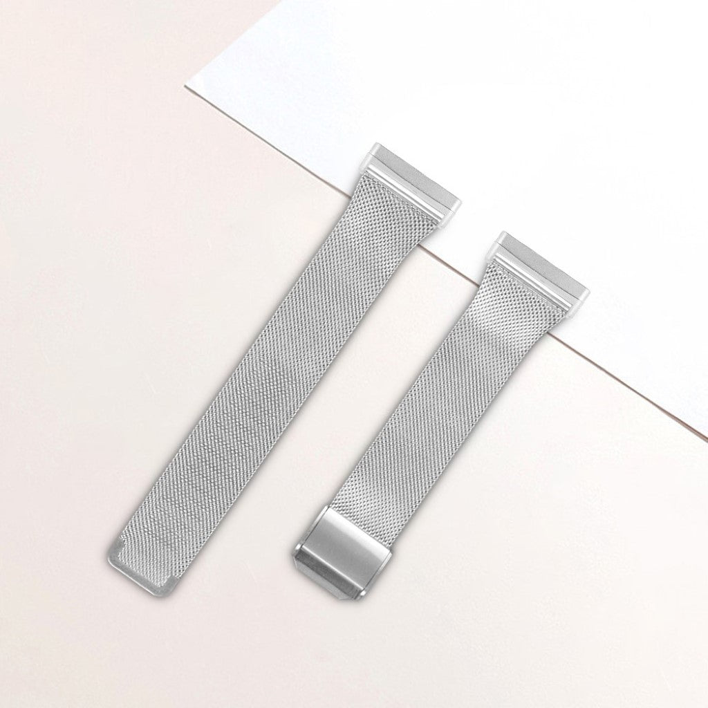 Helt vildt elegant Fitbit Versa 3 / Fitbit Sense Metal Rem - Sølv#serie_033