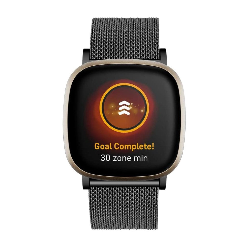 Vildt rart Fitbit Versa 3 / Fitbit Sense Metal Rem - Sort#serie_1