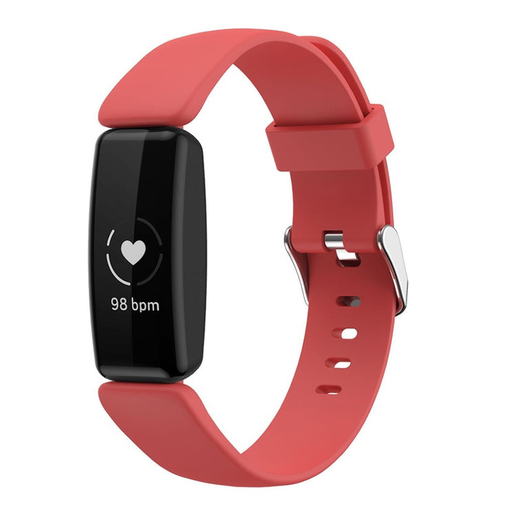 Vildt nydelig Fitbit Inspire 2 Silikone Rem - Størrelse: L - Rød#serie_3