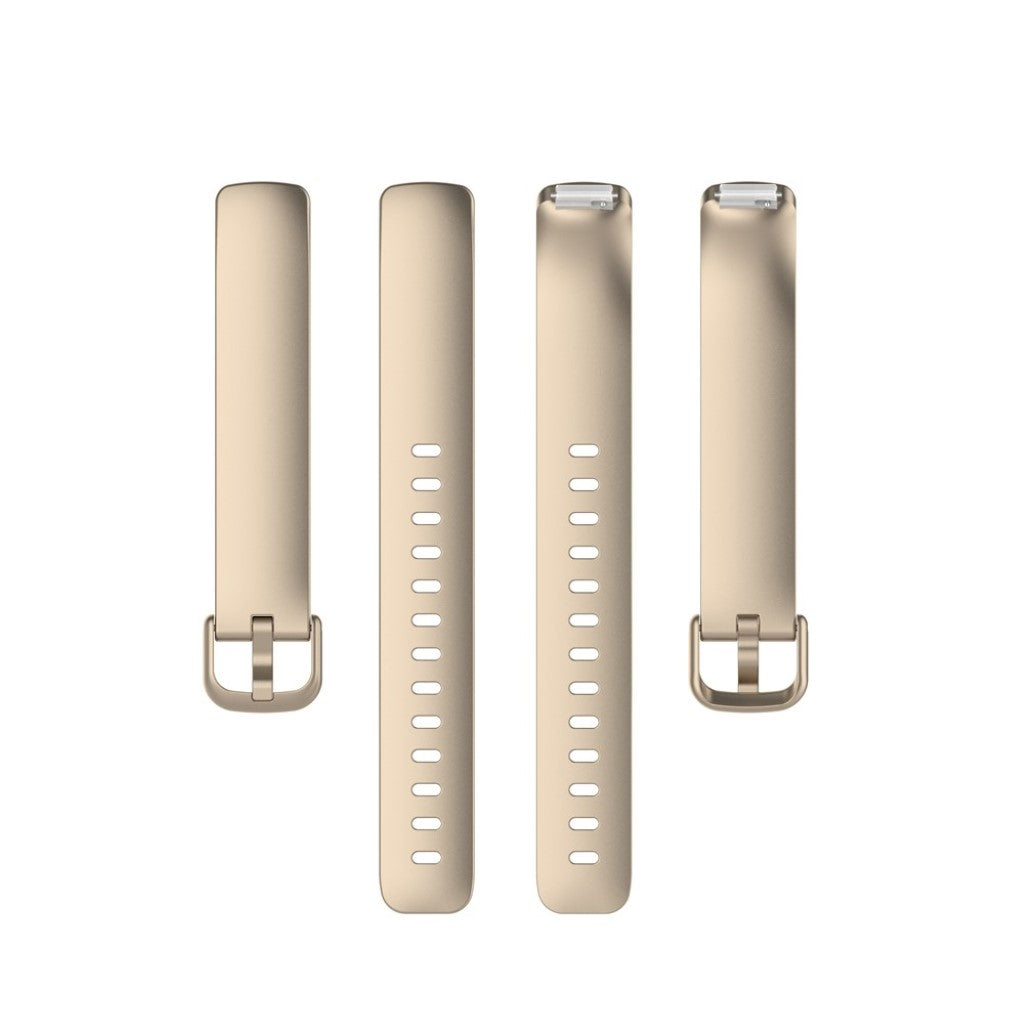 Glimrende Fitbit Inspire 2 Silikone Rem - Størrelse: S - Guld#serie_13