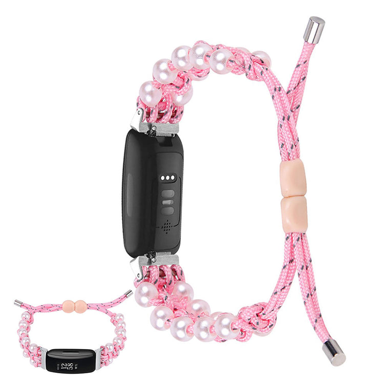 Solid Fitbit Inspire 2 Nylon Rem - Pink#serie_2