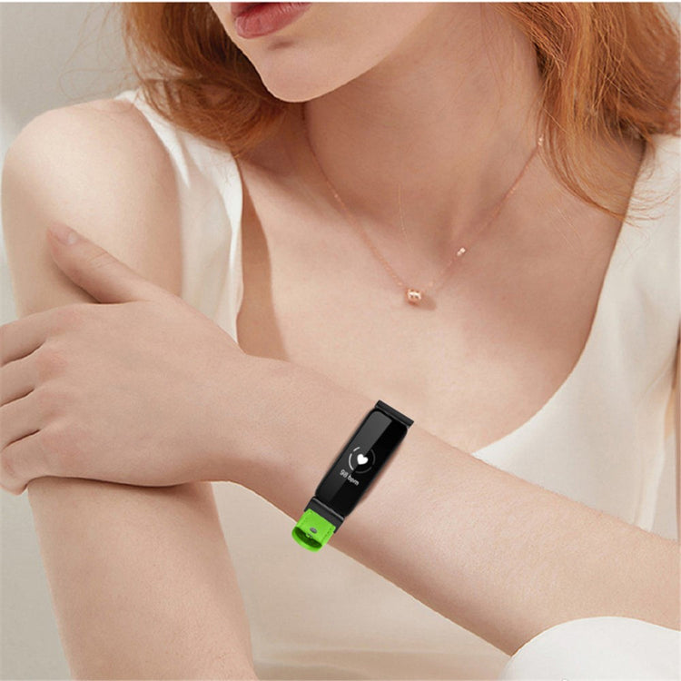 Fantastisk Fitbit Inspire 2 / Fitbit Ace 2 Ægte læder Urrem - Grøn#serie_9
