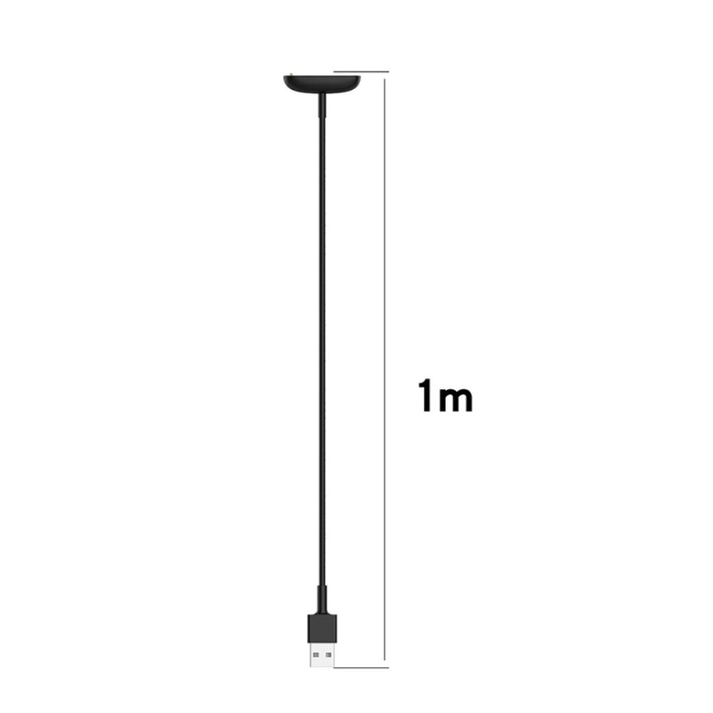 1m Fitbit Luxe    USB Opladningskabel - Sort#serie_2