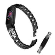 Comfortable Fitbit Luxe Metal and Rhinestone Strap