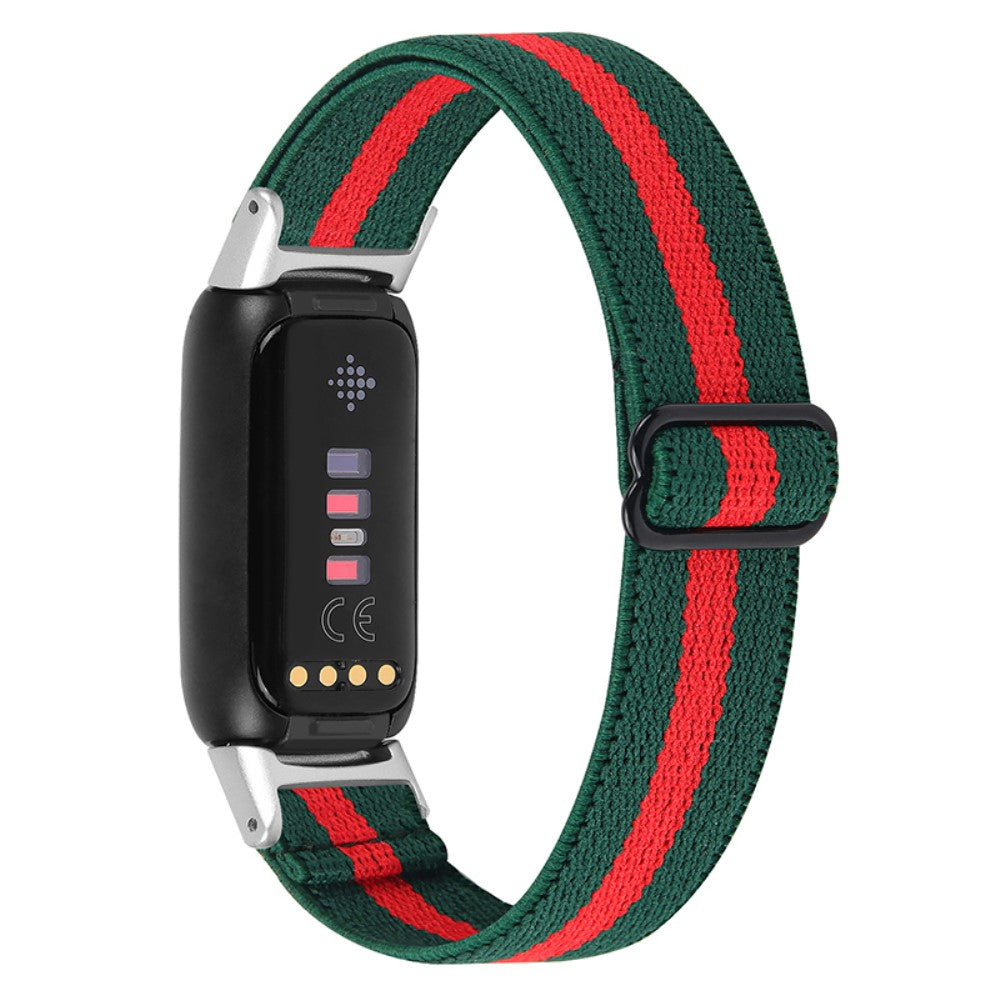 Super smuk Fitbit Luxe Nylon Rem - Grøn#serie_2