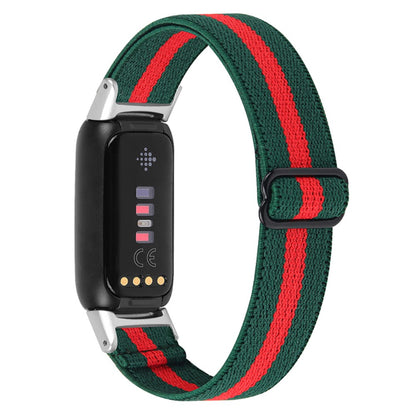 Super smuk Fitbit Luxe Nylon Rem - Grøn#serie_2