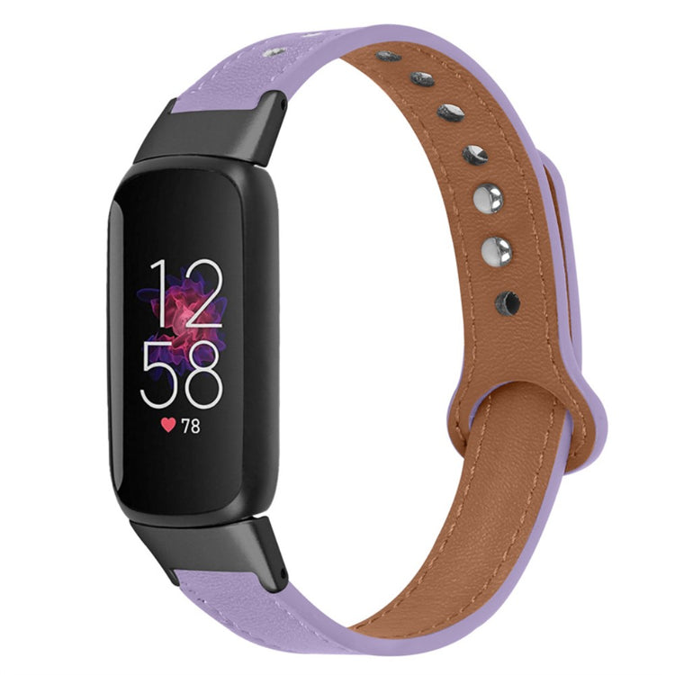 Rigtigt fint Fitbit Luxe Ægte læder Urrem - Lilla#serie_6