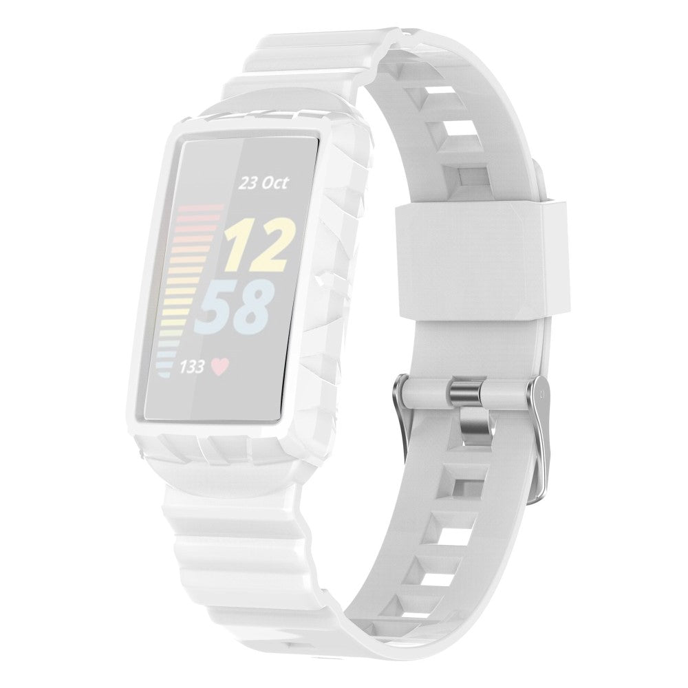 Vildt nydelig Universal Fitbit Silikone Rem - Hvid#serie_3