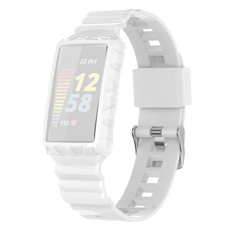 Vildt nydelig Universal Fitbit Silikone Rem - Hvid#serie_3