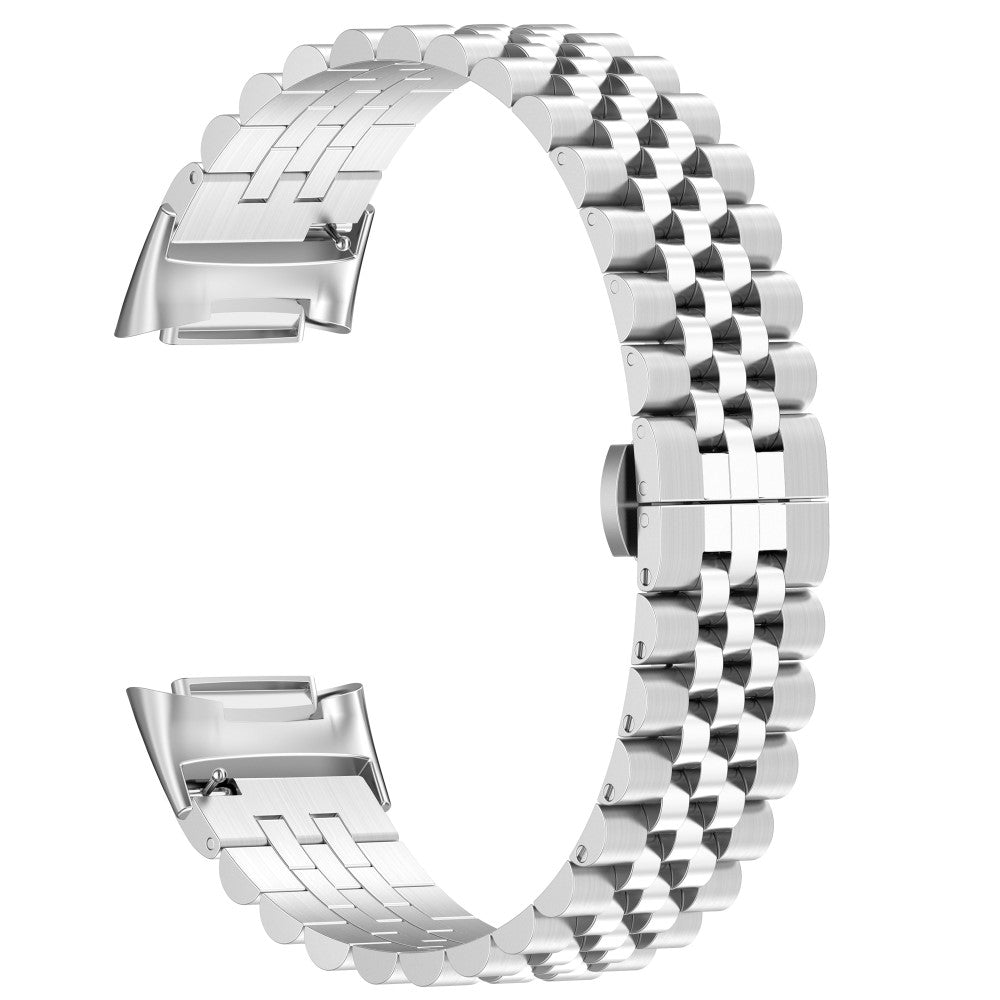Rigtigt Smuk Metal Rem passer til Fitbit Charge 5 - Sølv#serie_097