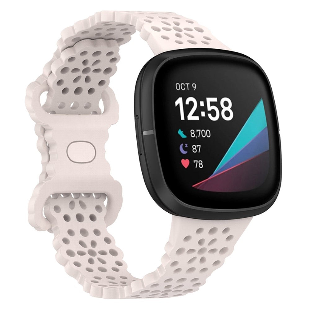 Helt vildt nydelig Universal Fitbit Silikone Urrem - Hvid#serie_3