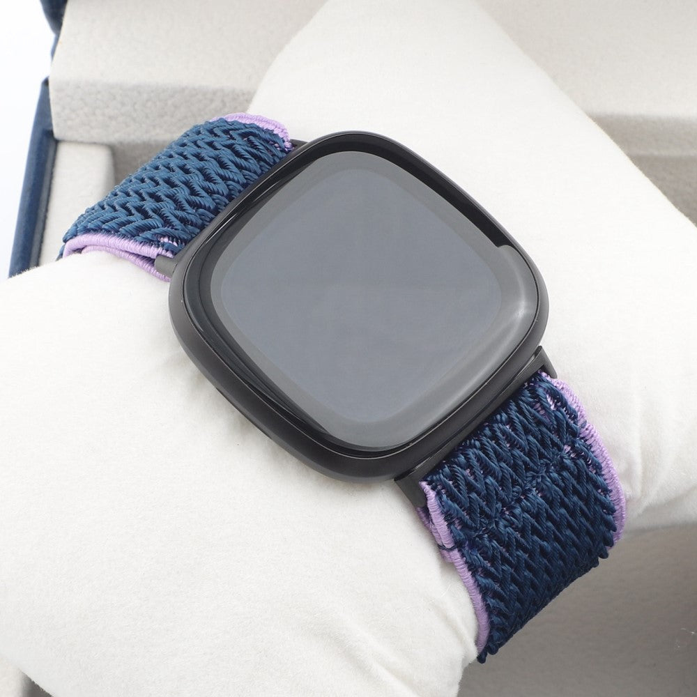 Nydelig Universal Fitbit Nylon Rem - Blå#serie_13