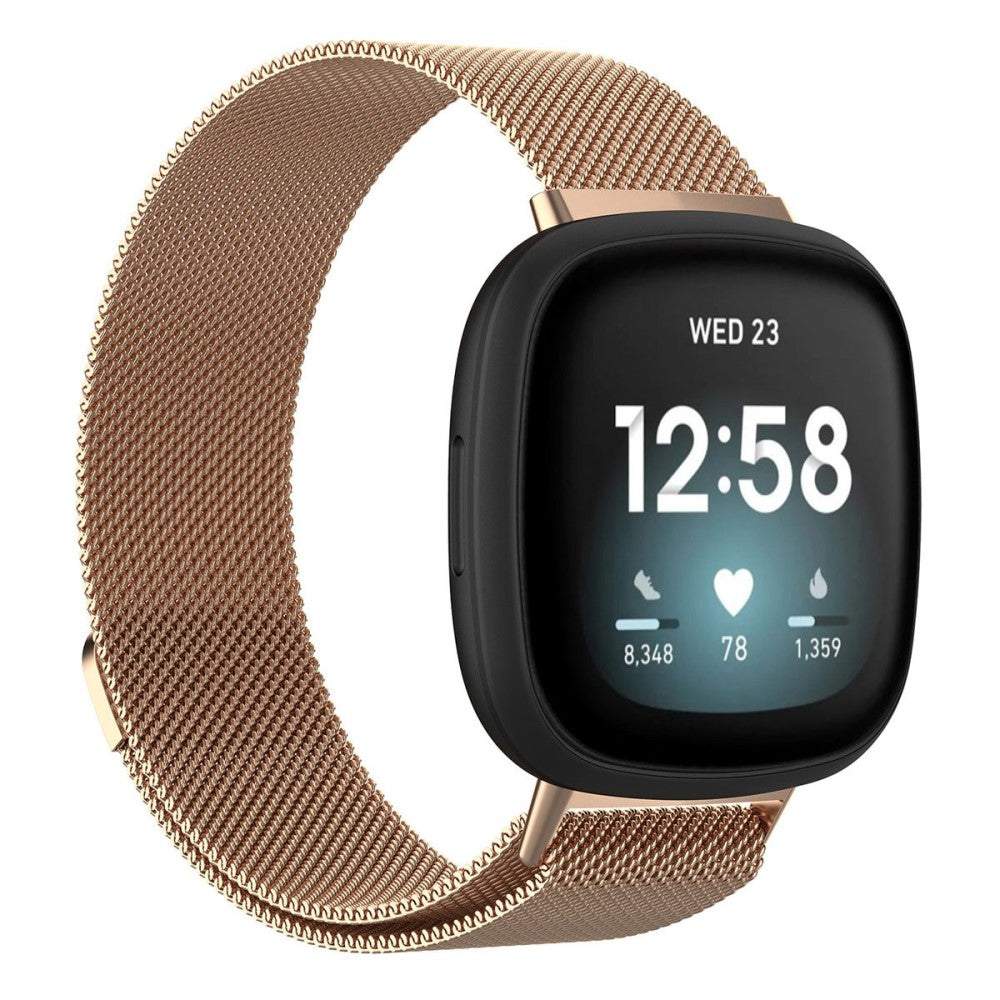 Meget fint Universal Fitbit Metal Rem - Størrelse: S - Pink#serie_5
