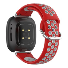 Tidsløst Universal Fitbit Silikone Rem - Rød#serie_10