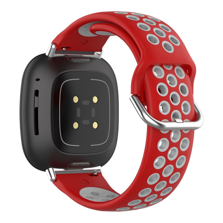 Tidsløst Universal Fitbit Silikone Rem - Rød#serie_10