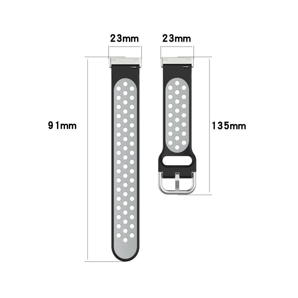 Tidsløst Universal Fitbit Silikone Rem - Sort#serie_15