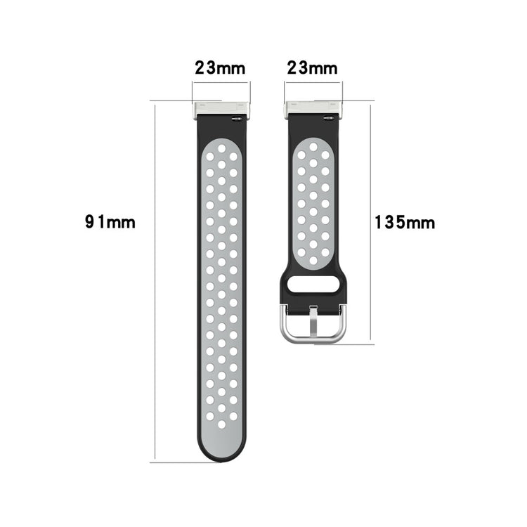 Tidsløst Universal Fitbit Silikone Rem - Hvid#serie_2