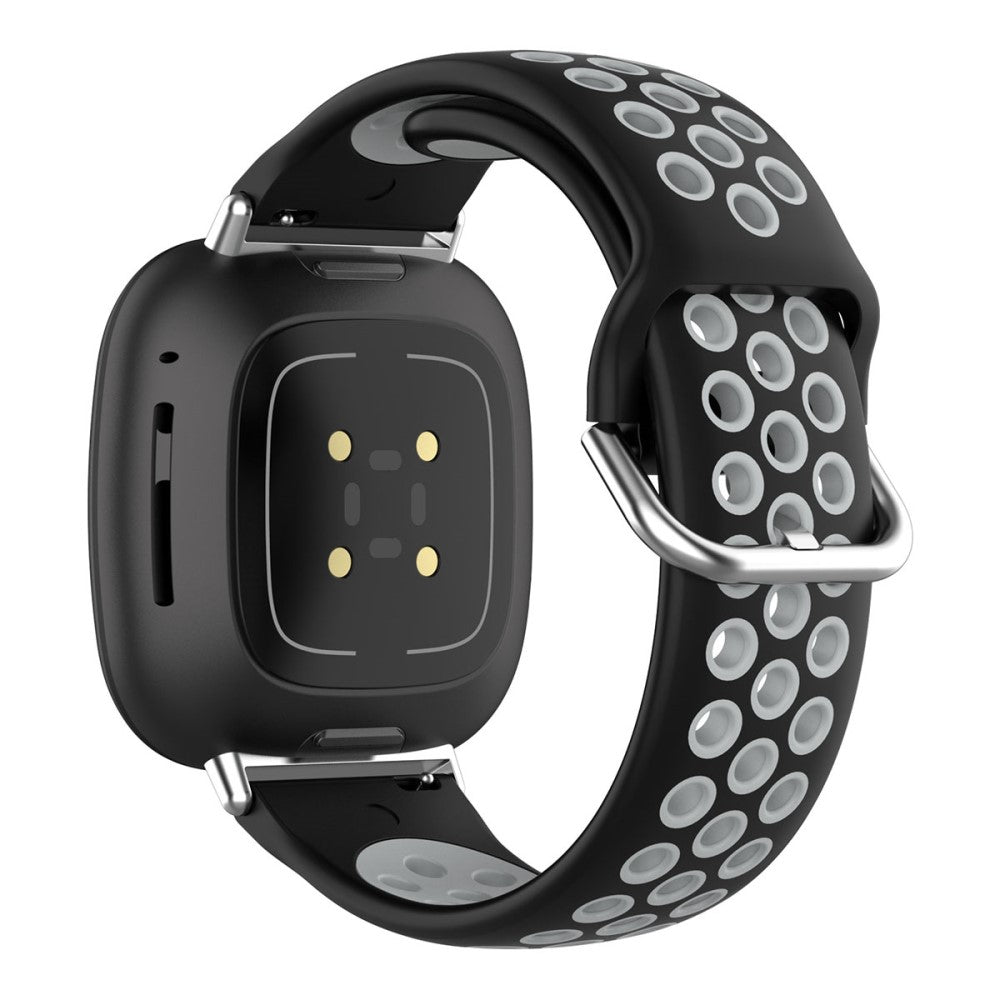 Tidsløst Universal Fitbit Silikone Rem - Sort#serie_7