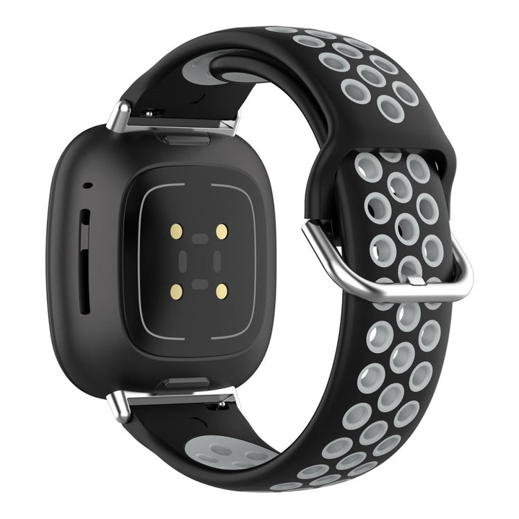 Tidsløst Universal Fitbit Silikone Rem - Sort#serie_7