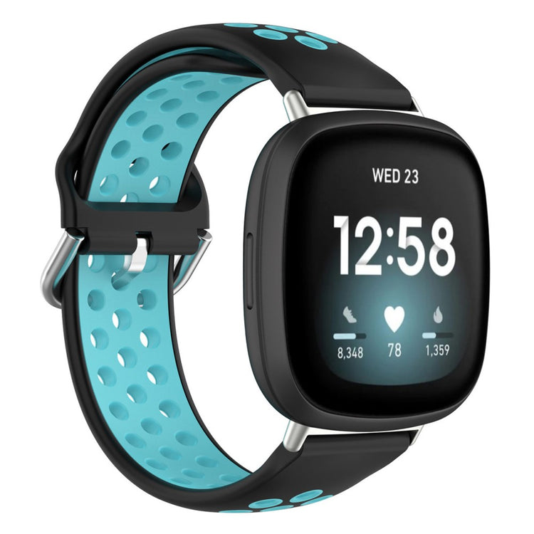 Tidsløst Universal Fitbit Silikone Rem - Blå#serie_9