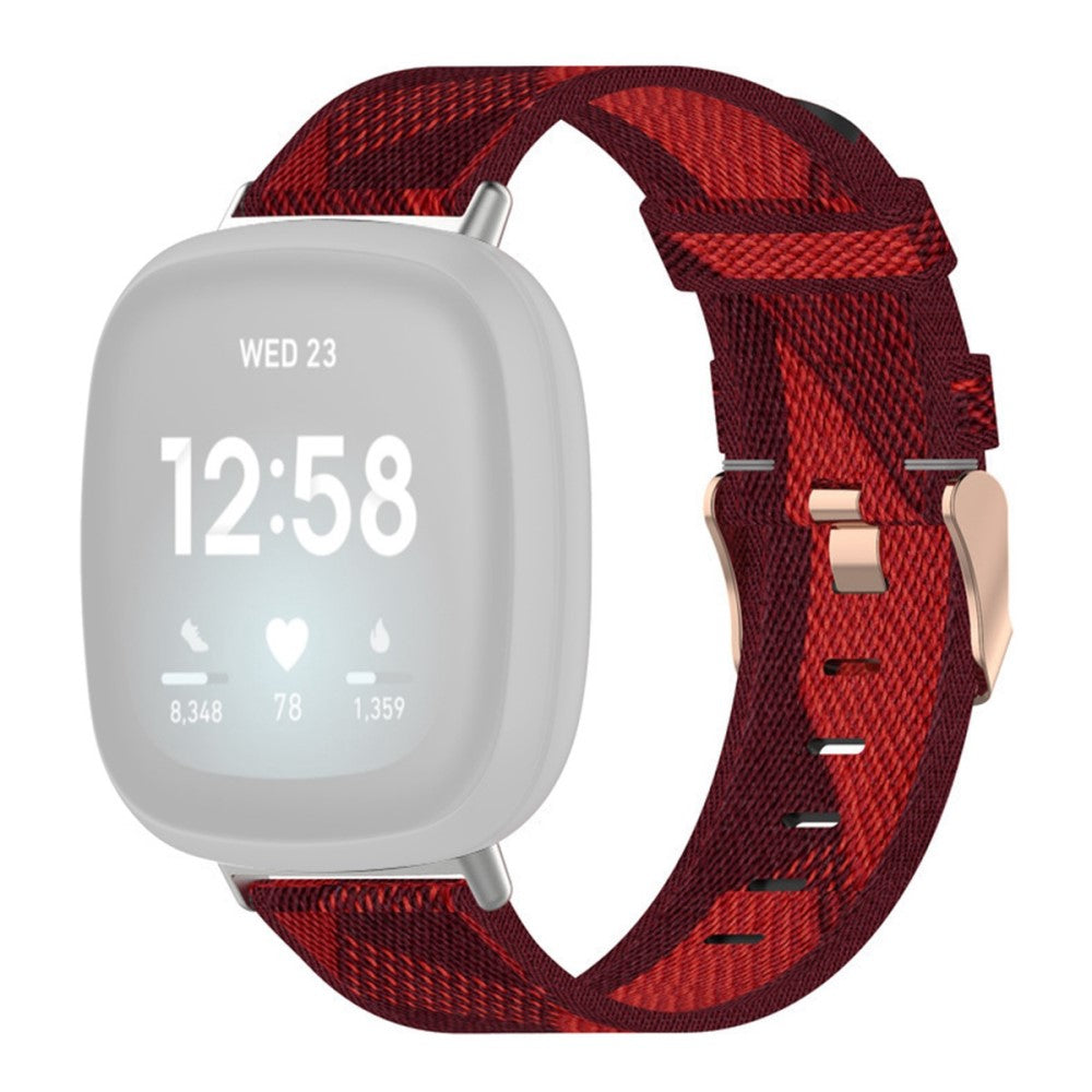 Meget fint Universal Fitbit Nylon Rem - Rød#serie_1