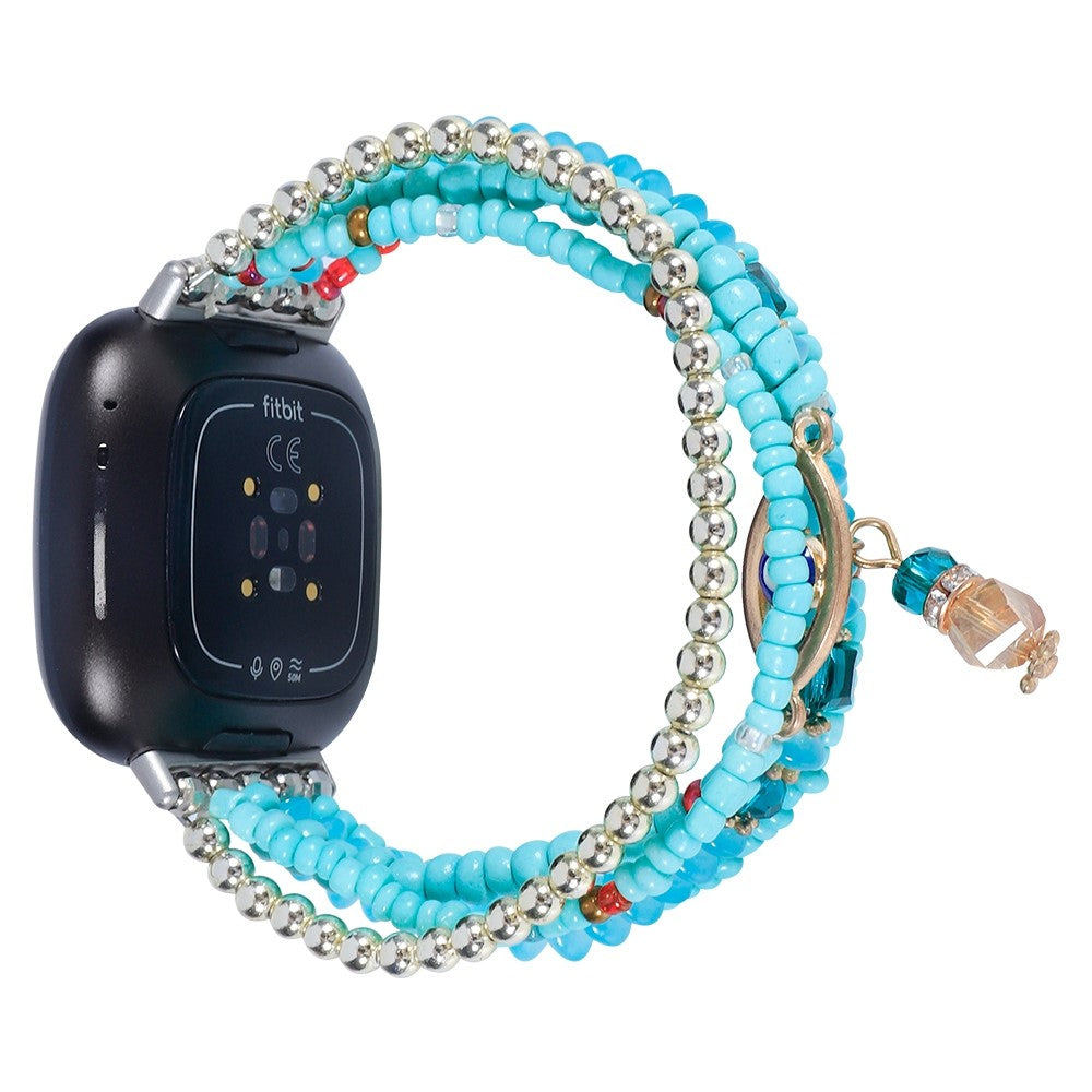 Super skøn Universal Fitbit Rhinsten Rem - Blå#serie_3