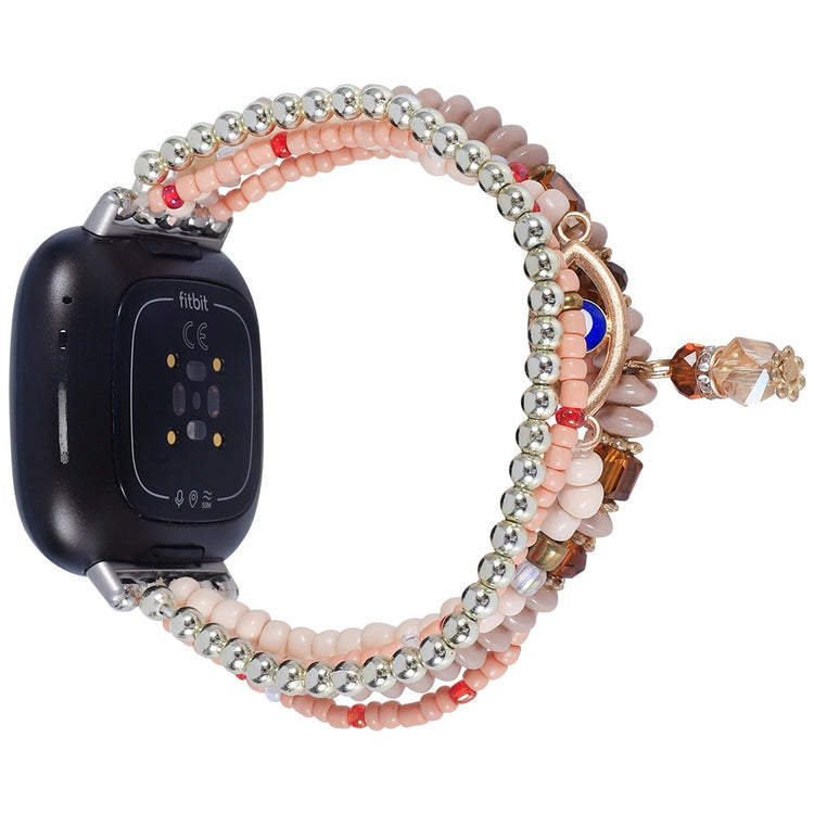 Super skøn Universal Fitbit Rhinsten Rem - Pink#serie_4