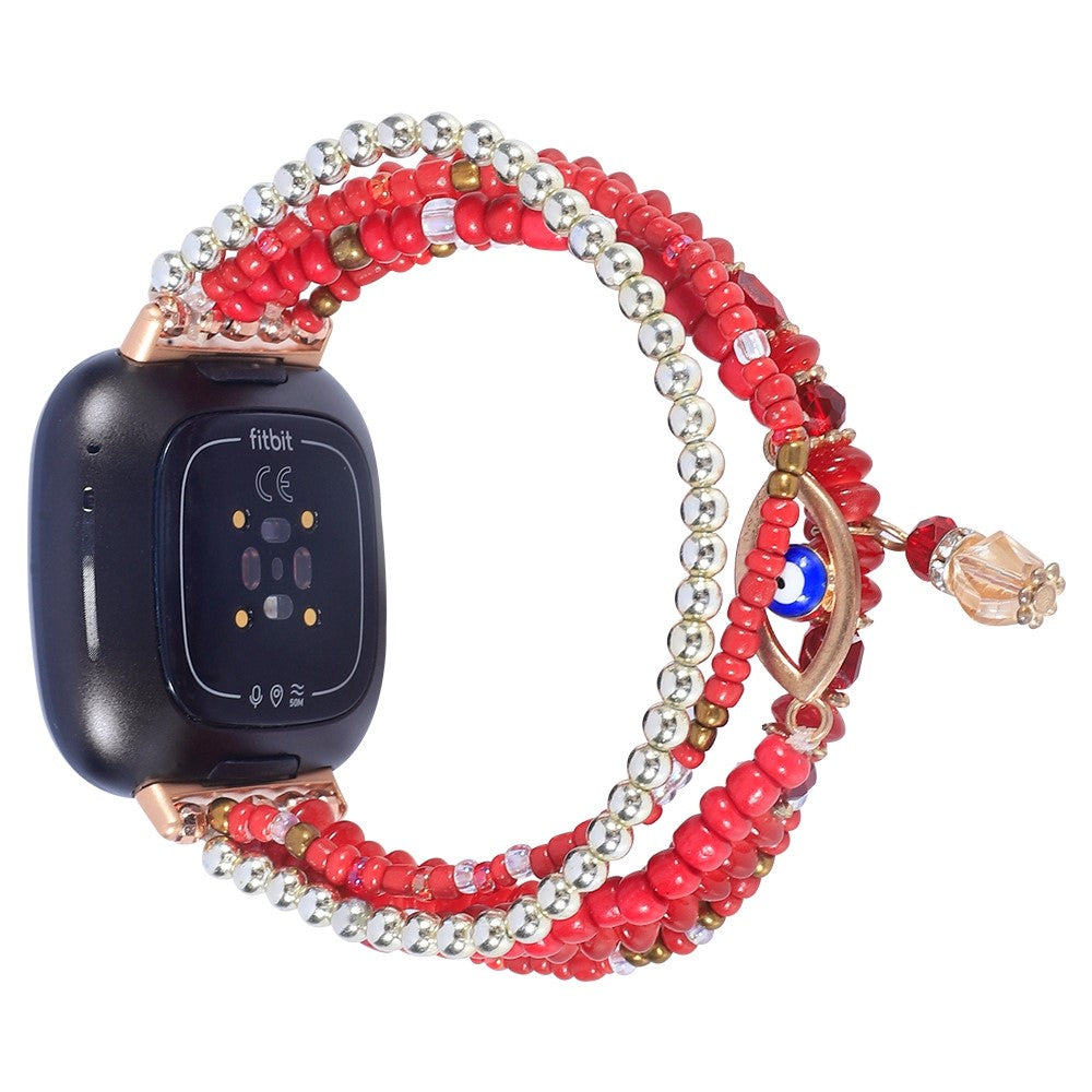 Super skøn Universal Fitbit Rhinsten Rem - Rød#serie_5