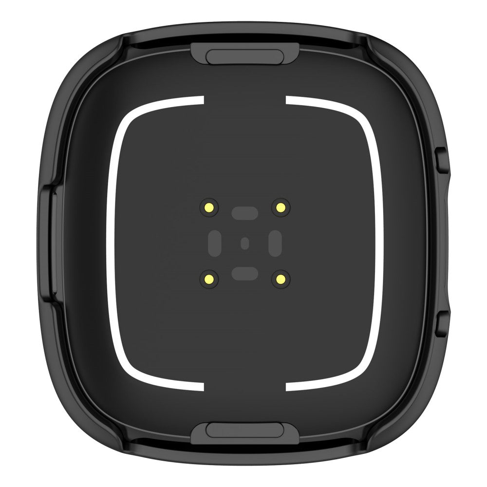 Alle Tiders Fitbit Sense 2 / Fitbit Versa 4 Cover med Skærmbeskytter i Plastik og Hærdet Glas - Sort#serie_1