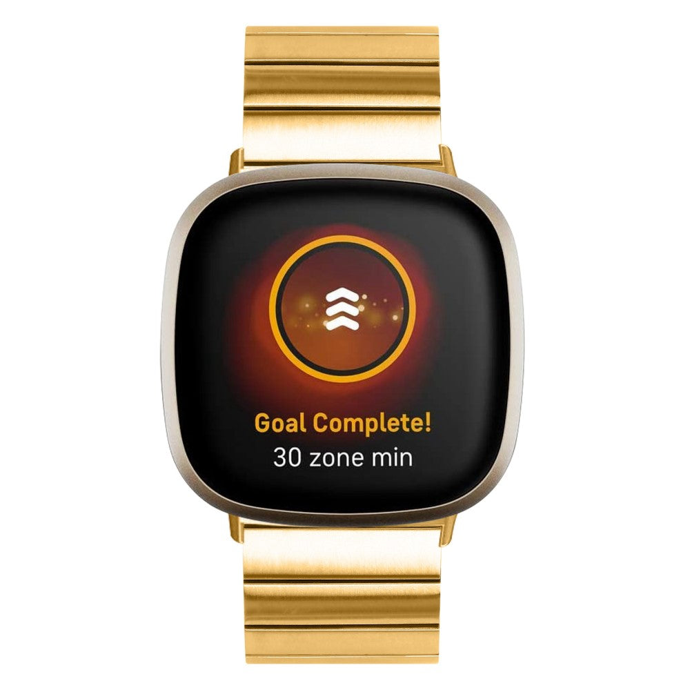 Meget pænt Fitbit Sense 2 / Fitbit Versa 4 Metal Rem - Guld#serie_2