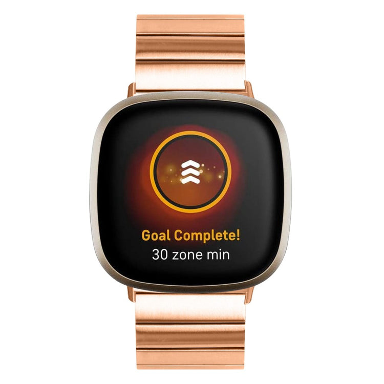 Meget pænt Fitbit Sense 2 / Fitbit Versa 4 Metal Rem - Pink#serie_3