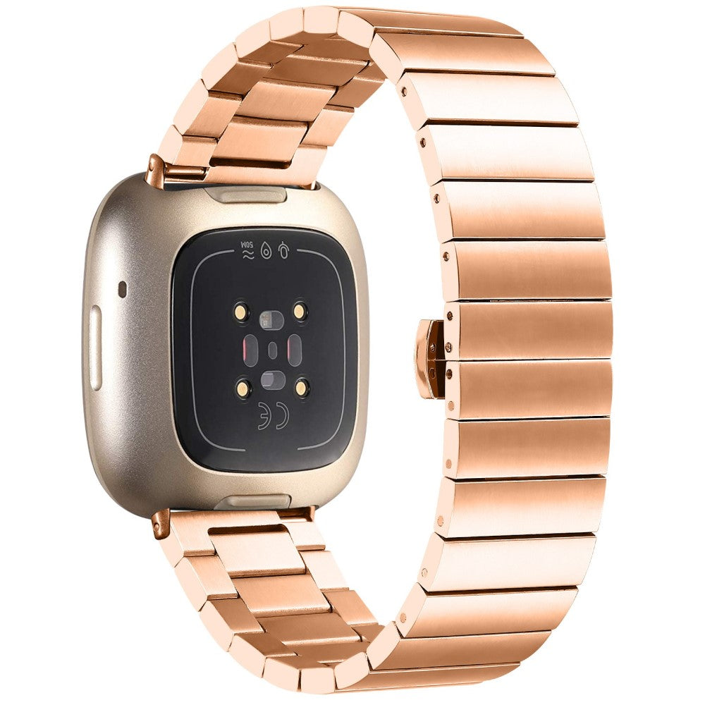 Meget pænt Fitbit Sense 2 / Fitbit Versa 4 Metal Rem - Pink#serie_3