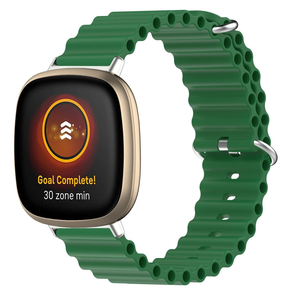 Vildt flot Universal Fitbit Silikone Rem - Grøn#serie_7
