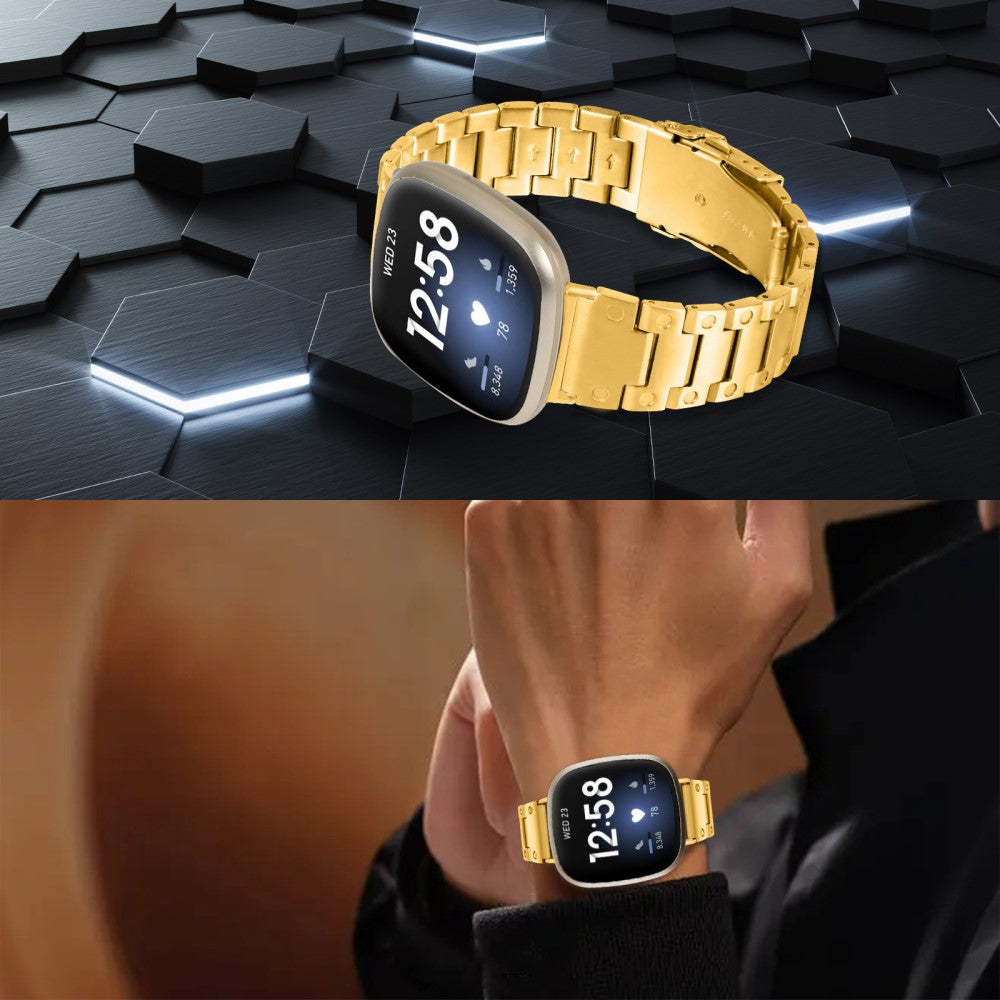 Vildt cool Fitbit Sense 2 / Fitbit Versa 4  Rem - Guld#serie_2