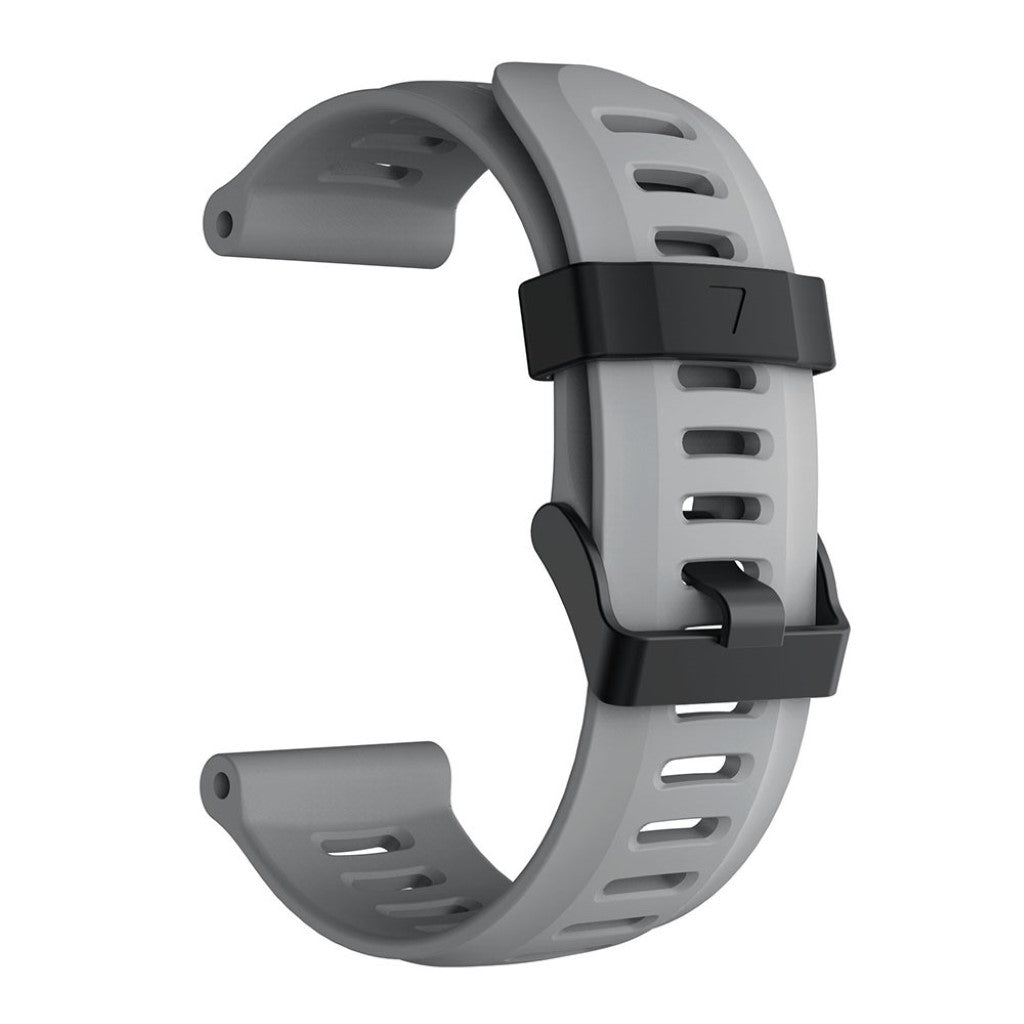 Smuk Garmin Fenix 5X / Garmin Tactix Charlie Silikone Rem - Sølv#serie_6