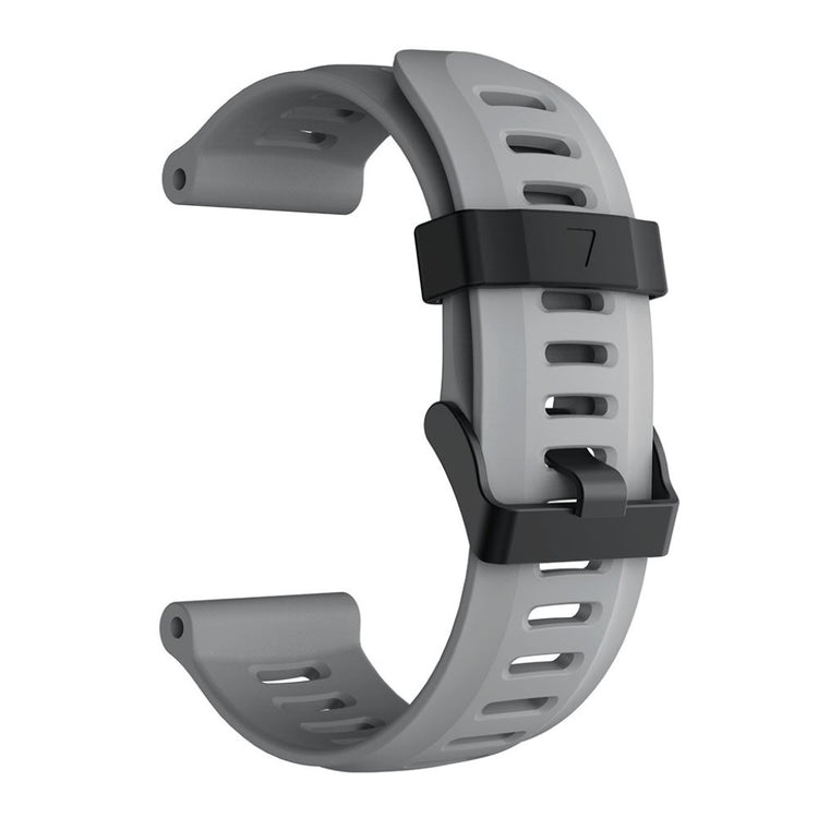 Smuk Garmin Fenix 5X / Garmin Tactix Charlie Silikone Rem - Sølv#serie_6