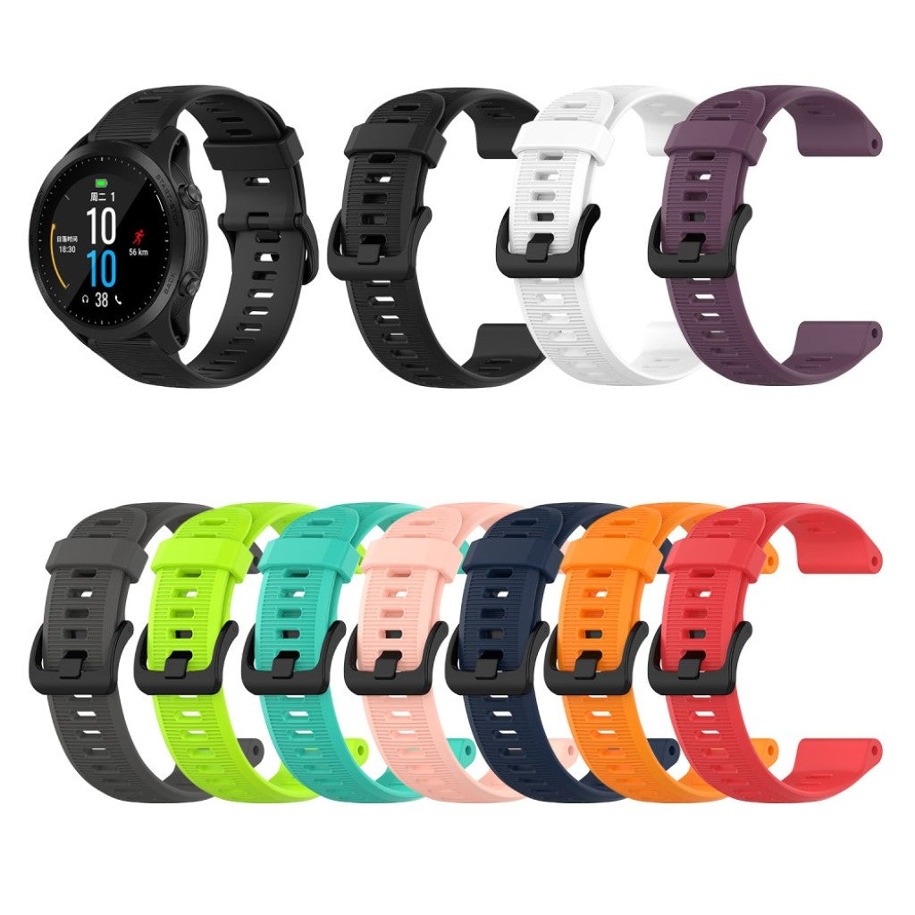 Fremragende Universal Garmin Silikone Rem - Sort#serie_1