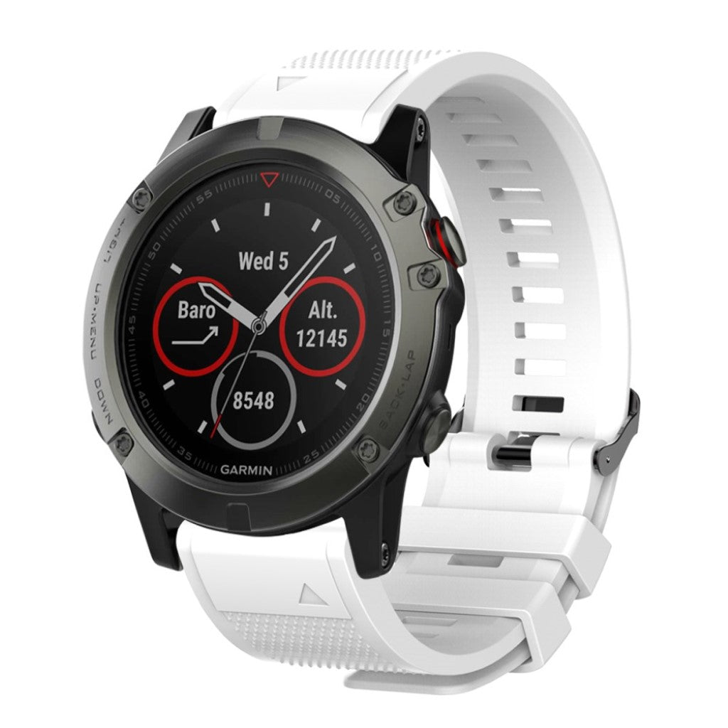 Vildt hårdfør Universal Garmin Silikone Rem - Hvid#serie_1