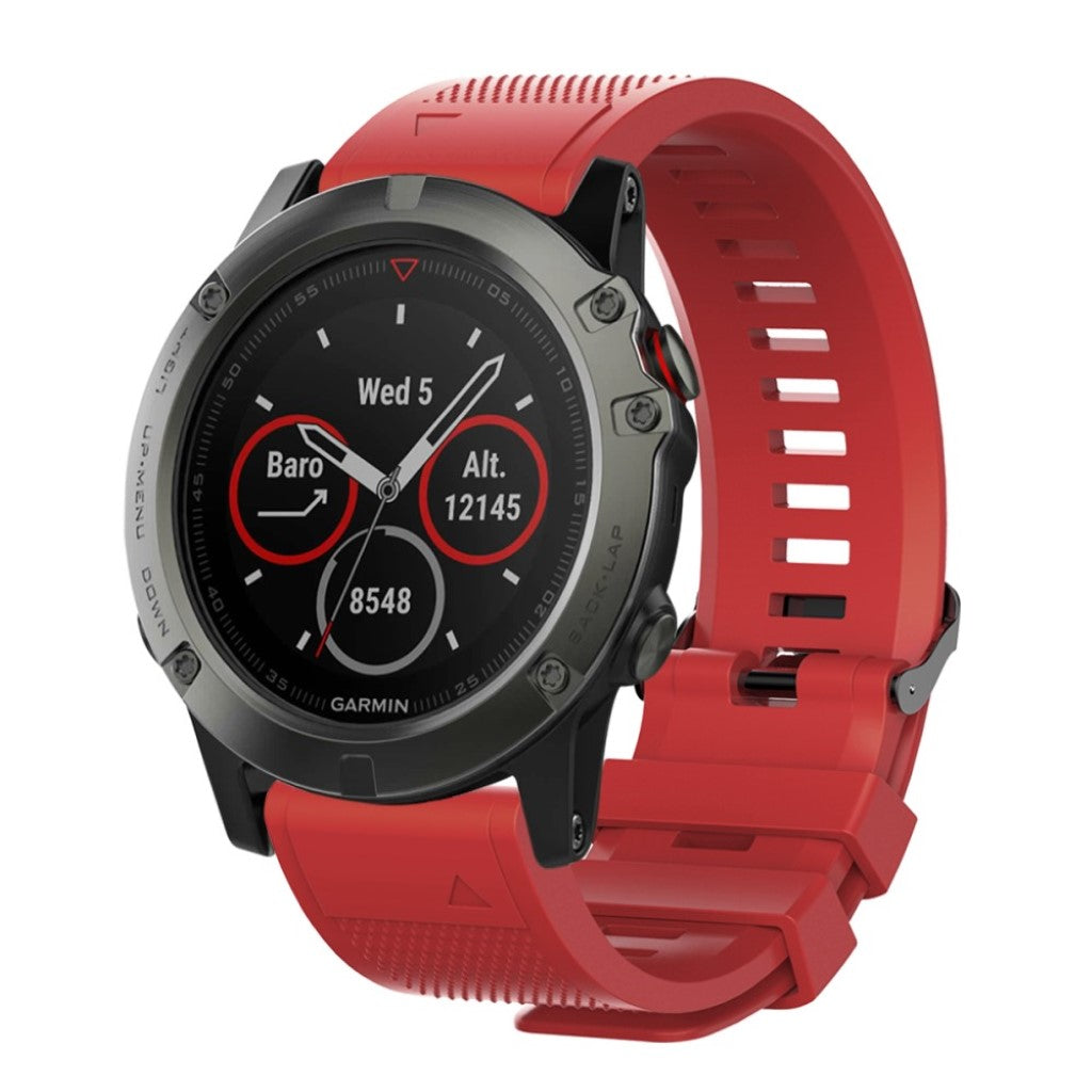 Vildt hårdfør Universal Garmin Silikone Rem - Rød#serie_5