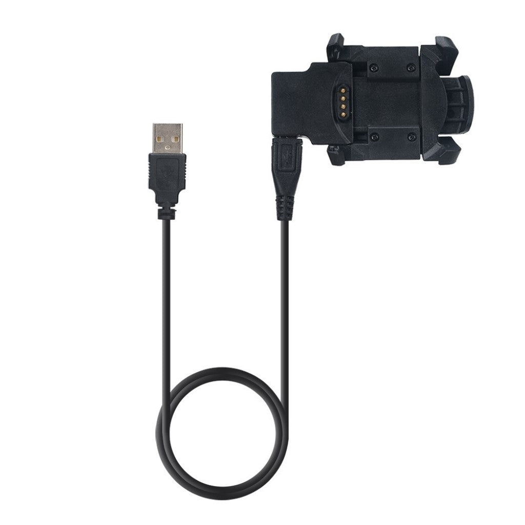 1m Plastik Garmin Quatix 3 / Garmin Fenix 3 USB Opladningskabel - Sort#serie_033