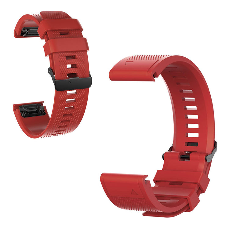 Rigtigt elegant Universal Garmin Silikone Rem - Rød#serie_3