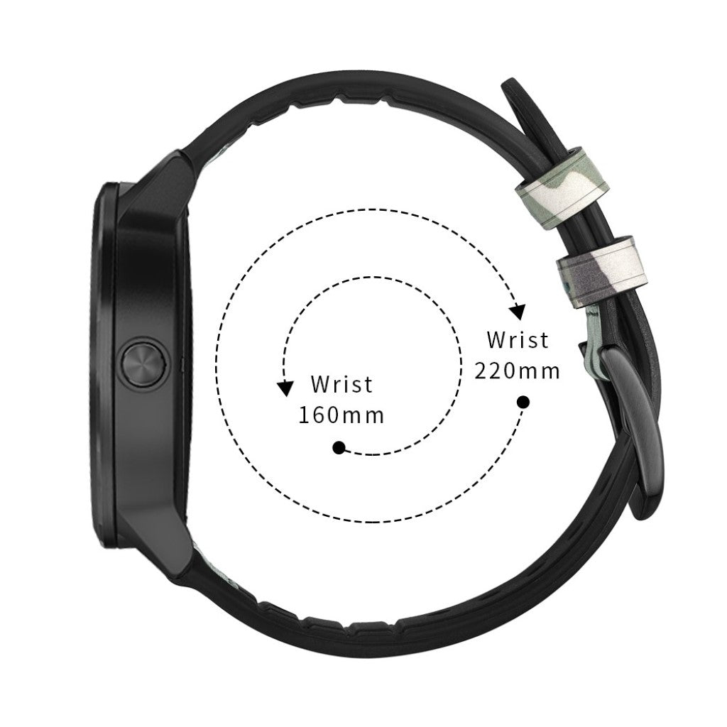 Fed Garmin Vivoactive 3 / Garmin Vivomove HR Ægte læder Rem - Grøn#serie_8