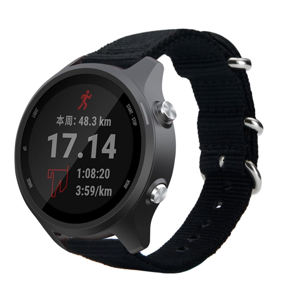  Garmin Forerunner 245 / Garmin Forerunner 245 Music Nylon Rem - Sort#serie_1