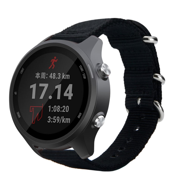  Garmin Forerunner 245 / Garmin Forerunner 245 Music Nylon Rem - Sort#serie_1